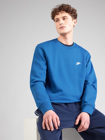Nike Sportswear Sweatshirt 'CLUB' in Blauw: voorkant