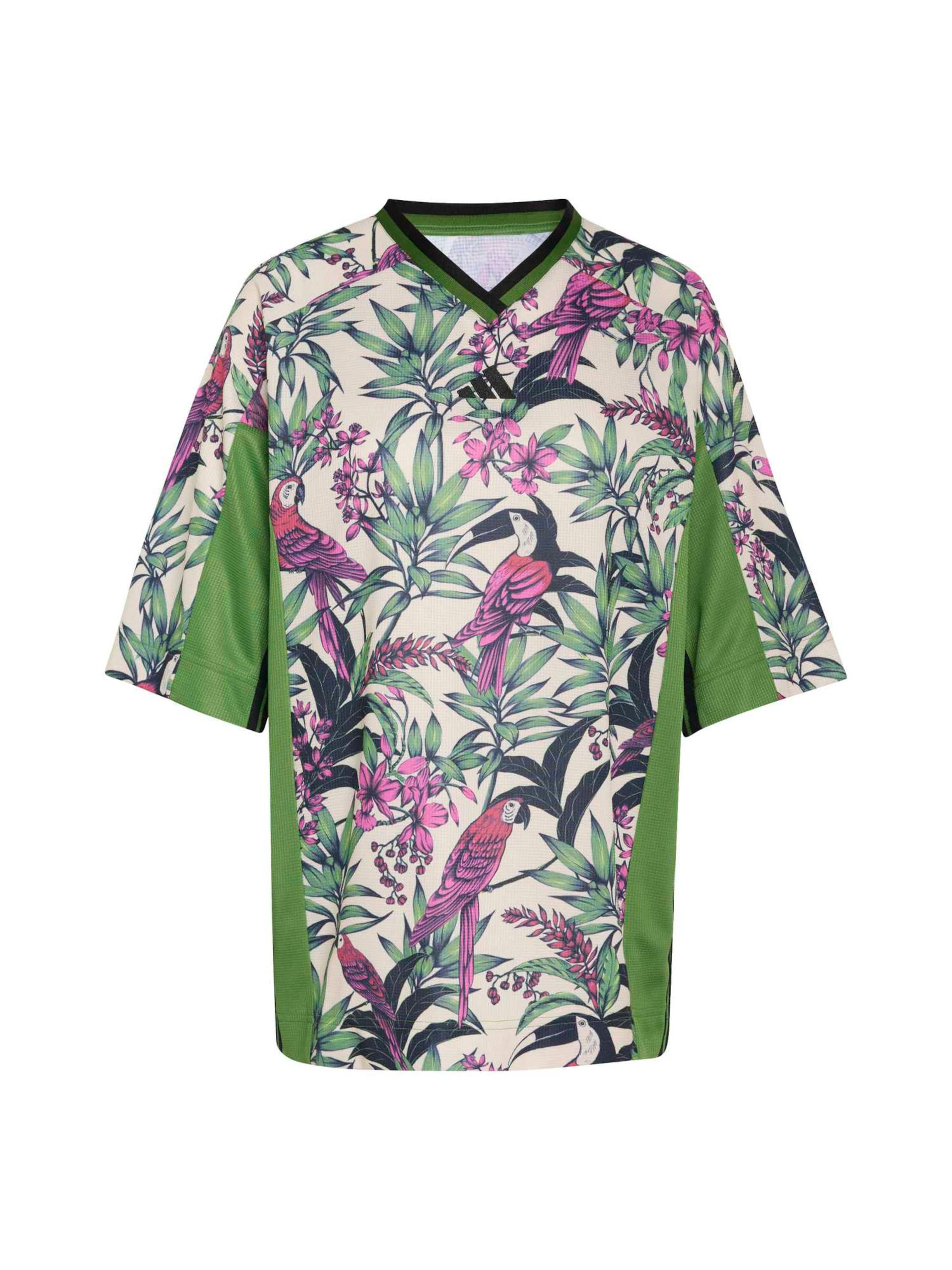 Maglia funzionale 'ADIDAS x FARM RIO PREMIUM' ADIDAS SPORTSWEAR di colore beige chiaro / verde chiaro / fucsia / nero, Visualizzazione prodotti