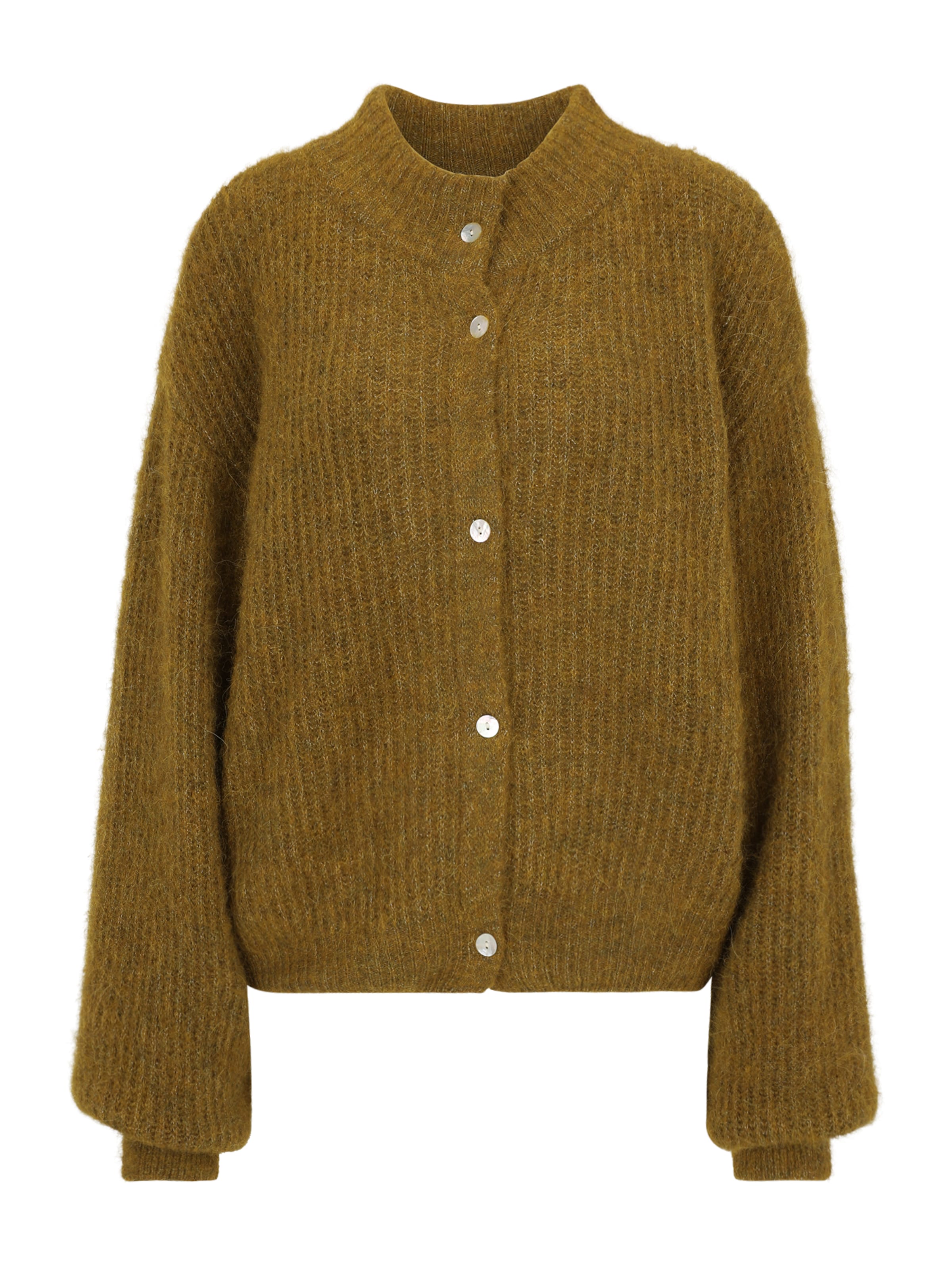 AMERICAN VINTAGE Плетена жилетка 'EAST' в зелено: отпред