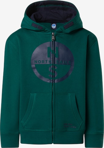 North Sails Sweatjacke in Grün: Vorderseite