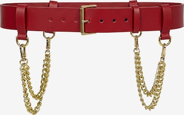 Haute Cuir Riem in Rood: voorkant