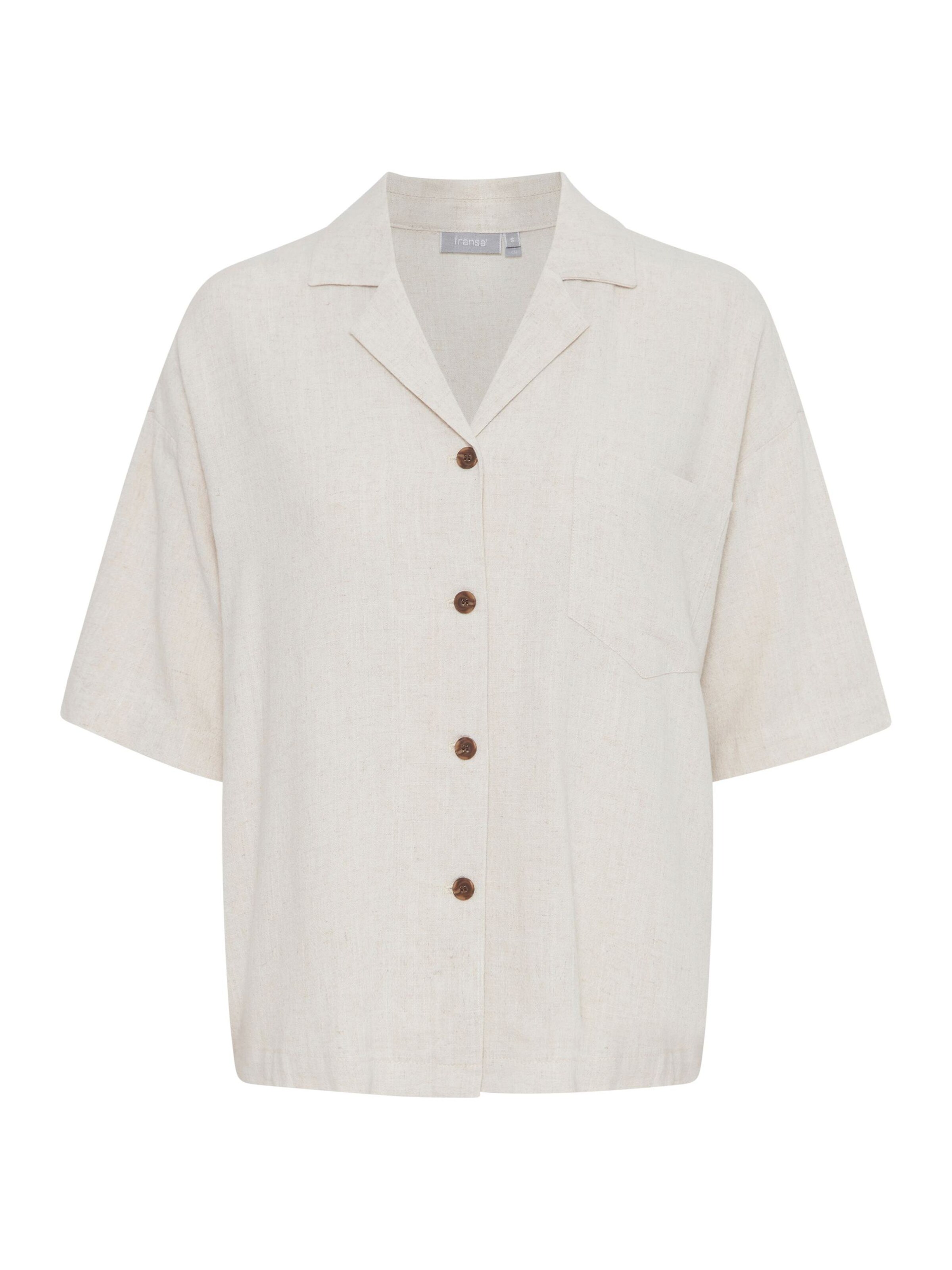 Fransa Blouse 'Atel' in Beige: voorkant