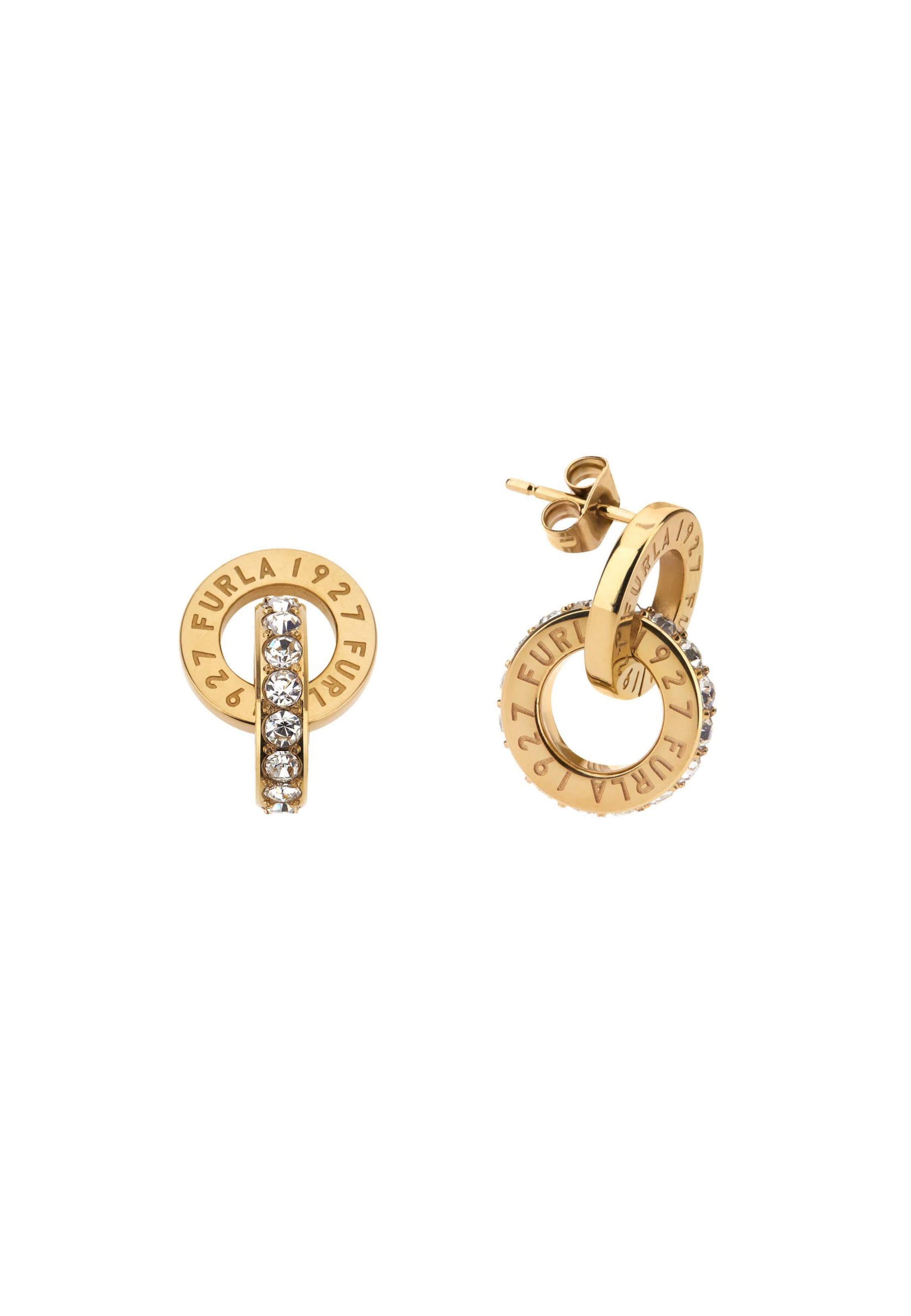 Furla Jewellery Ohrringe 'FURLA 1927' in Gold: Vorderseite