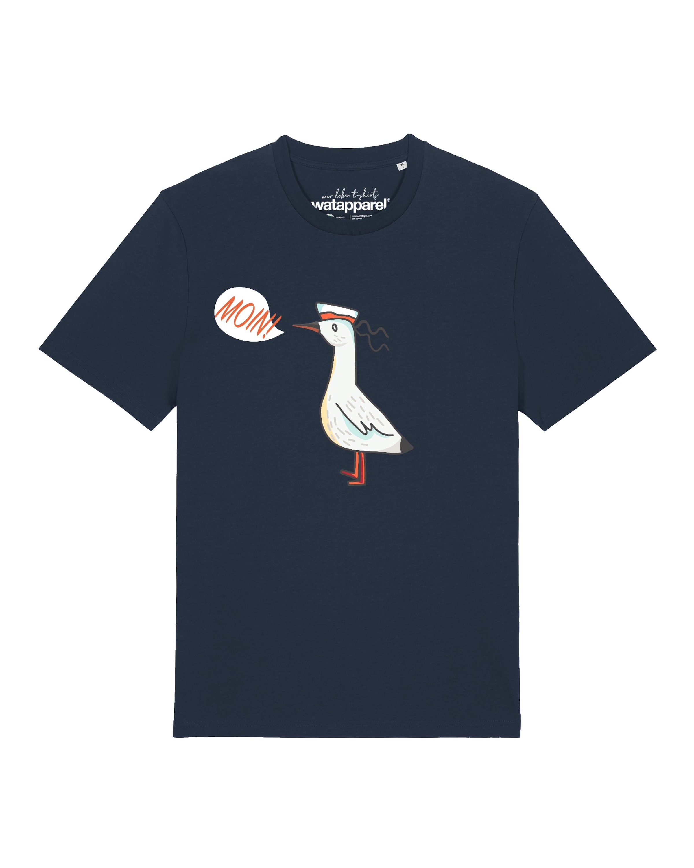 Watapparel Shirt 'Moin Seagull' in Blauw: voorkant