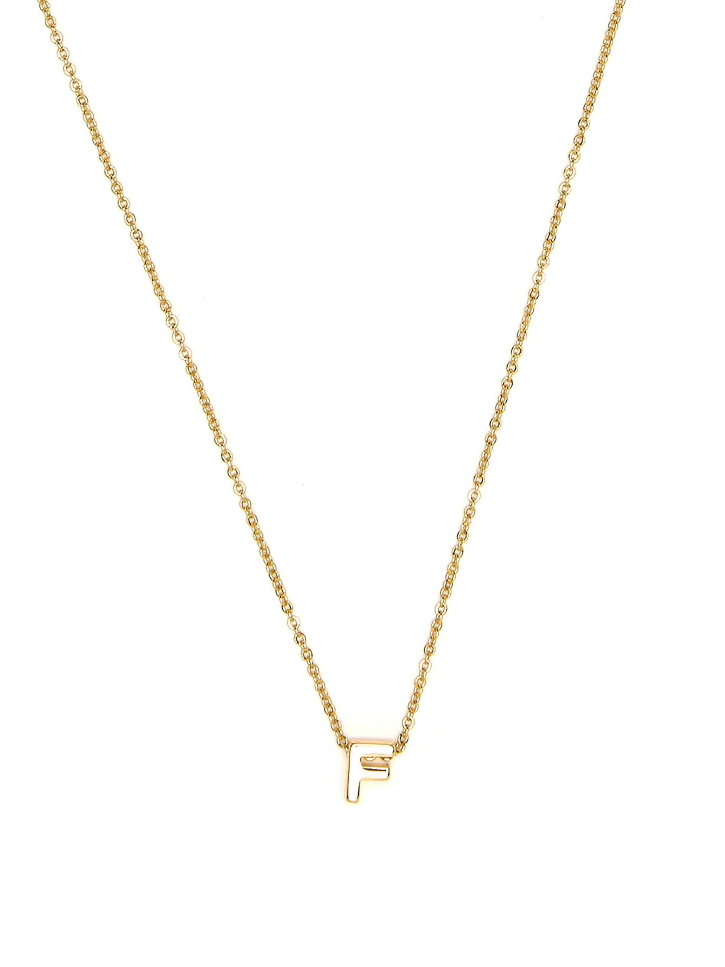 Luxenter Halsband 'F' i guld