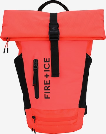 Fire+Ice - Mochila 'Park City Ive' em laranja: frente