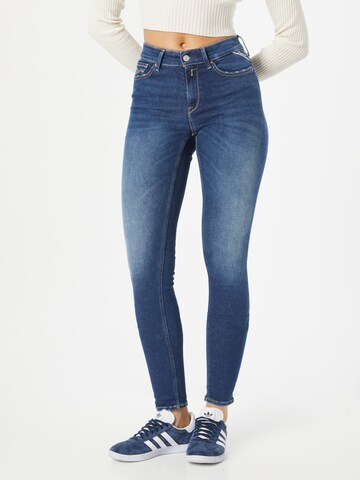 REPLAY Skinny Jeans 'LUZIEN' in Blauw: voorkant