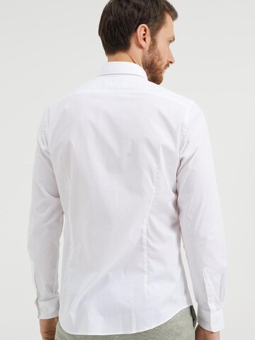 WE Fashion - Ajuste estrecho Camisa en blanco