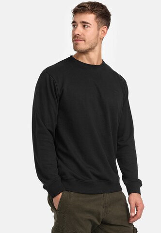 INDICODE JEANS Sweatshirt 'Holt' in Zwart: voorkant