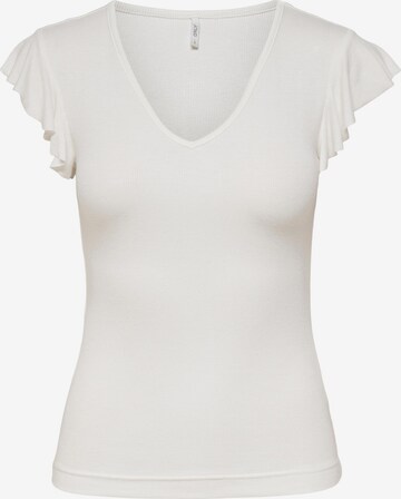 Maglietta 'BELIA' di ONLY in bianco: frontale