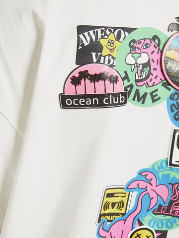 Bershka T-Shirt in Weiß