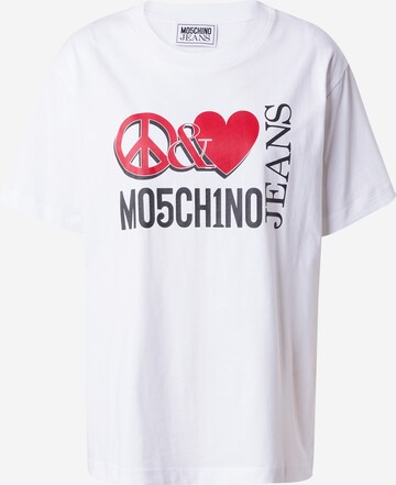 Moschino Jeans T-Shirt in Weiß: predná strana