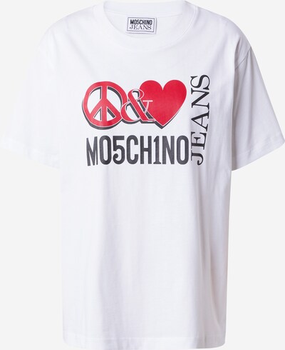 Moschino Jeans T-Shirt in rot / schwarz / weiß, Produktansicht