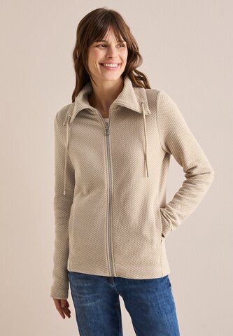CECIL Two-Tone Ottoman Übergangsjacke in Beige: Vorderseite