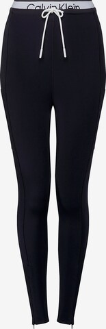 Calvin Klein Sport Skinny Workout Pants 'Gym' in Black: front