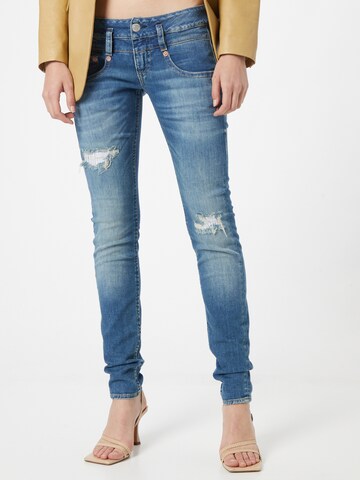 Herrlicher Skinny Jeansy w kolorze niebieski: przód