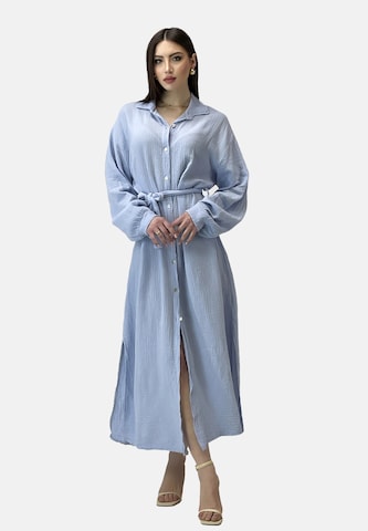 Elara Kleid in Blau: Vorderseite