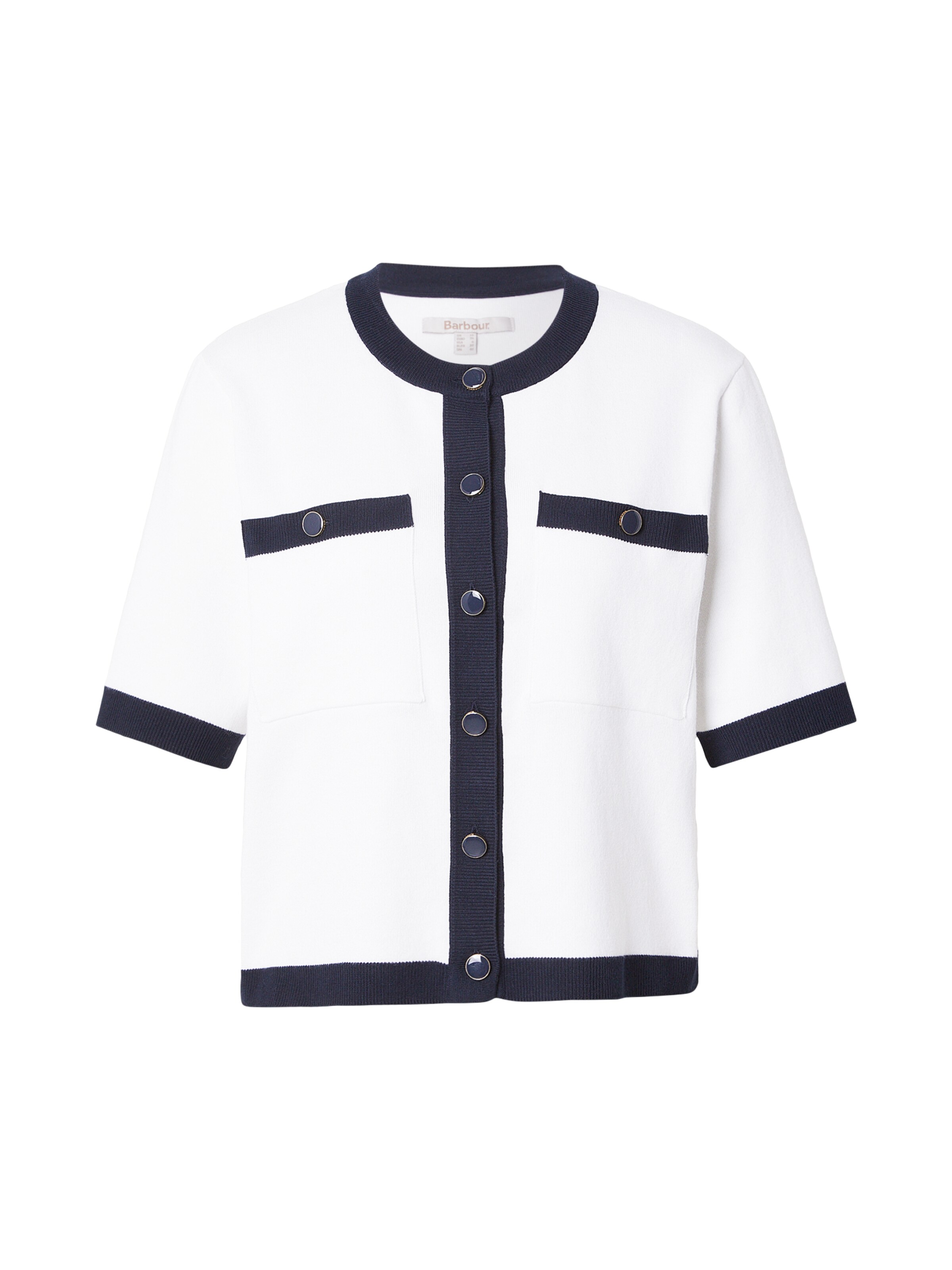 Cardigan 'Sloane' Barbour en blanc : devant