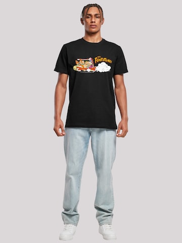 T-Shirt 'The Flintstones Family Car Distressed' F4NT4STIC en noir
