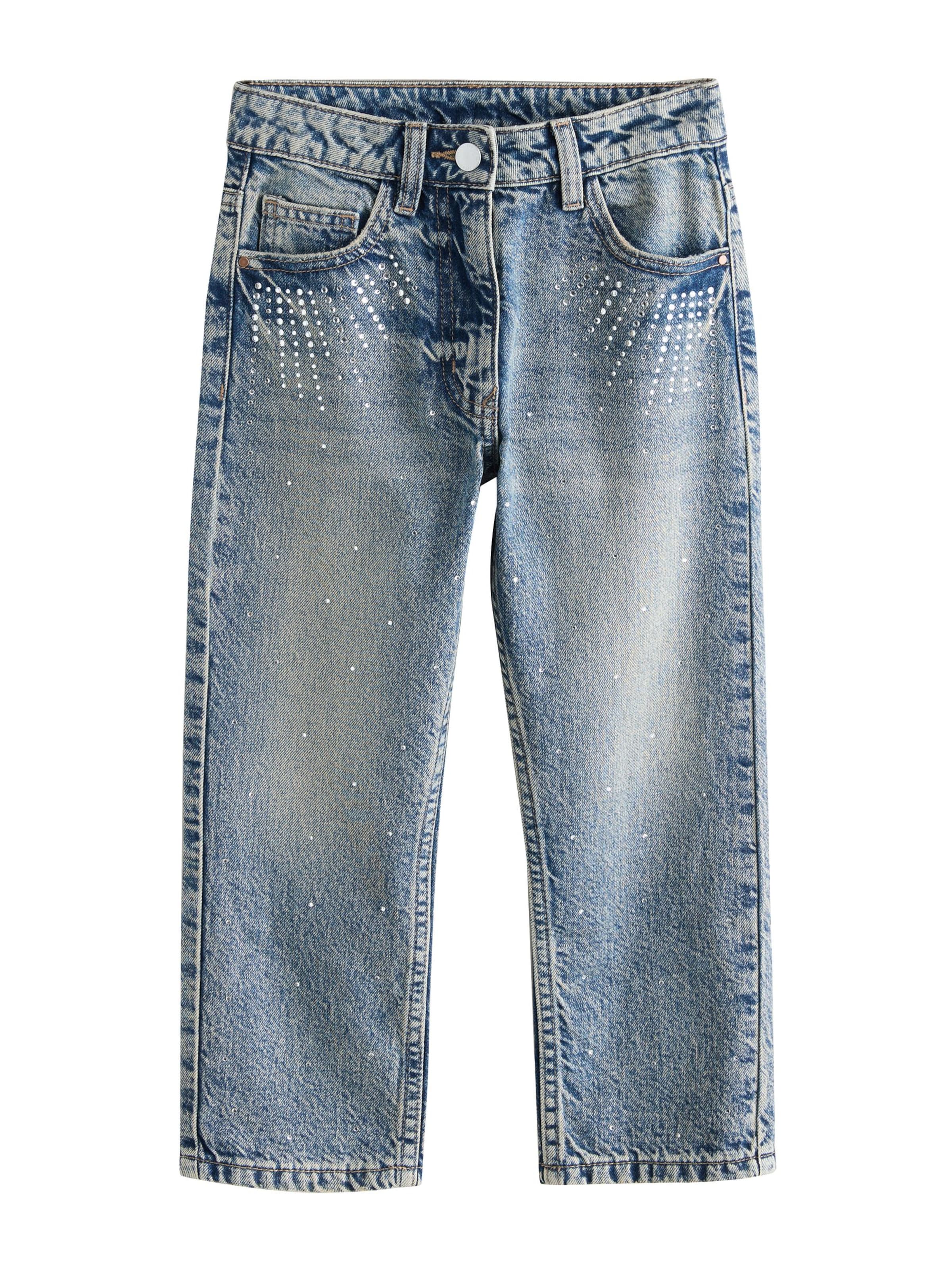 Next tavaline Teksapüksid, värv sinine: eest vaates