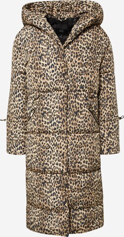 River Island Winter Coat in Brown: front