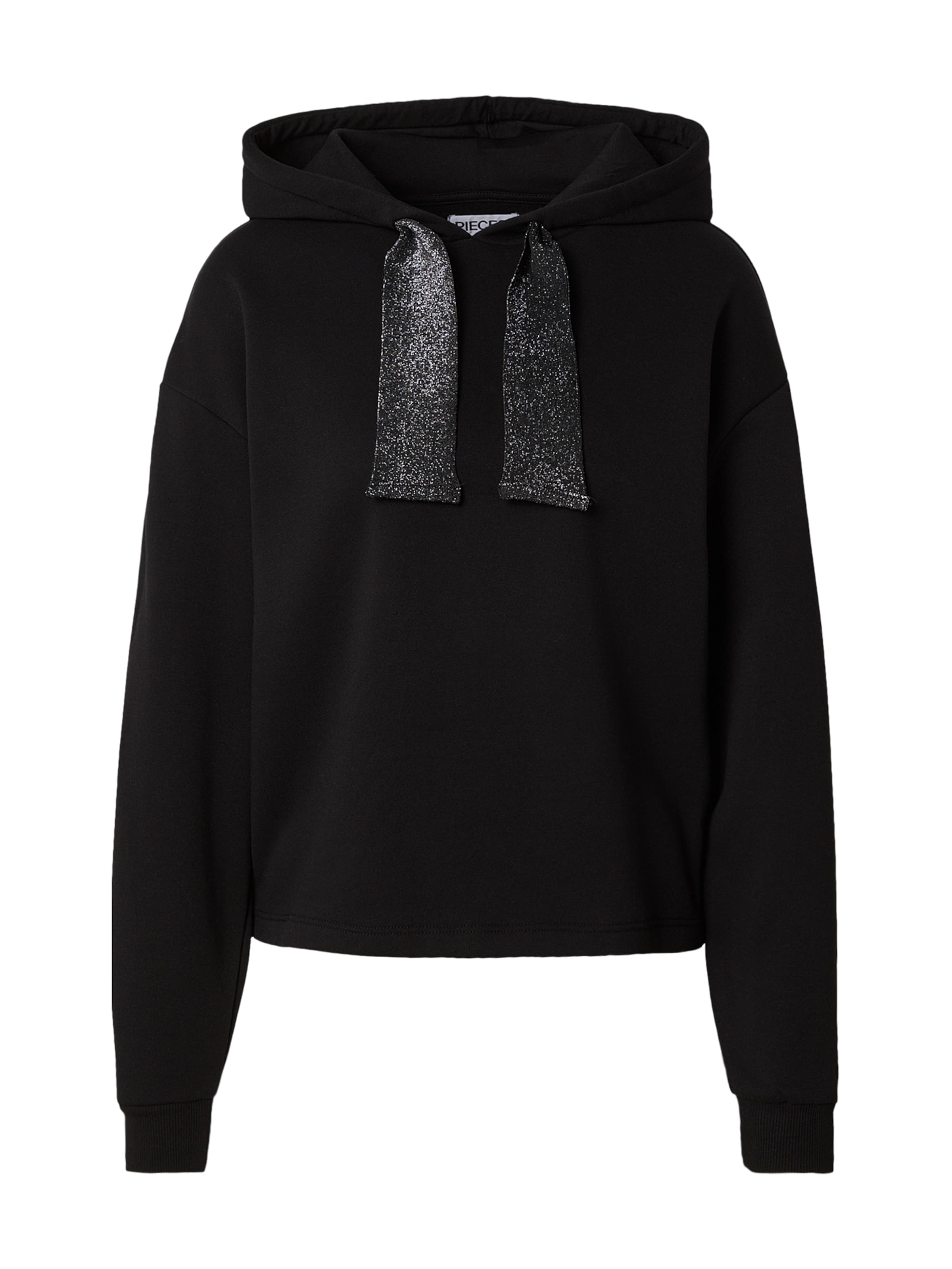 PIECES Mikina 'PCCHILLI' – černá: přední strana