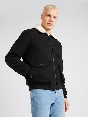 BURTON MENSWEAR LONDON Between-Season Jacket in Black: front