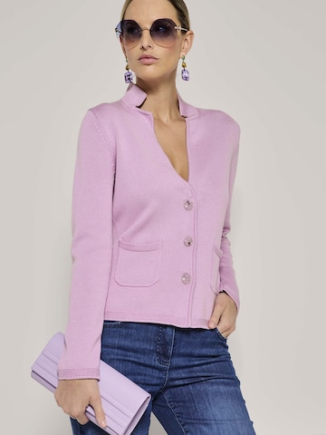 Cardigan MADELEINE en violet : devant