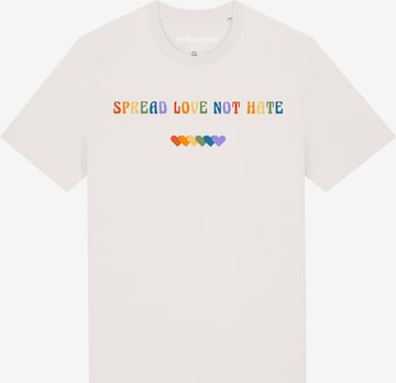 Watapparel Shirt 'Spread Love not Hate' in White: front