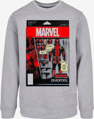 ABSOLUTE CULT Sweatshirt 'Deadpool - Action Figure' in Grijs: voorkant