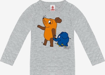 LOGOSHIRT Shirt 'Maus & Elefant' in Grey: front
