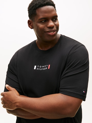 Tommy Hilfiger Big & Tall T-Shirt 'BRAND LOVE' in Schwarz