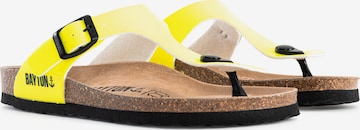 Bayton - Sandalias de dedo 'Mercure' en amarillo