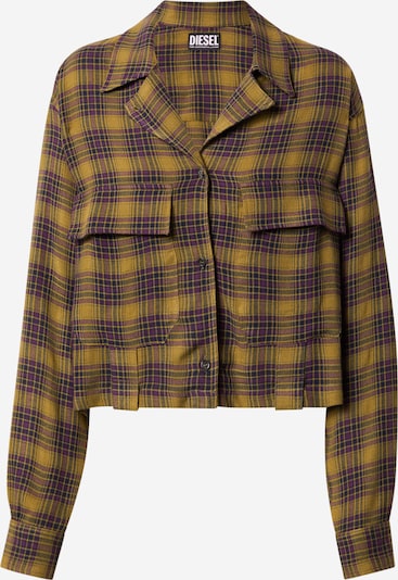 DIESEL Bluse 'ADARA' en bleu nuit / olive / orchidée, Vue avec produit