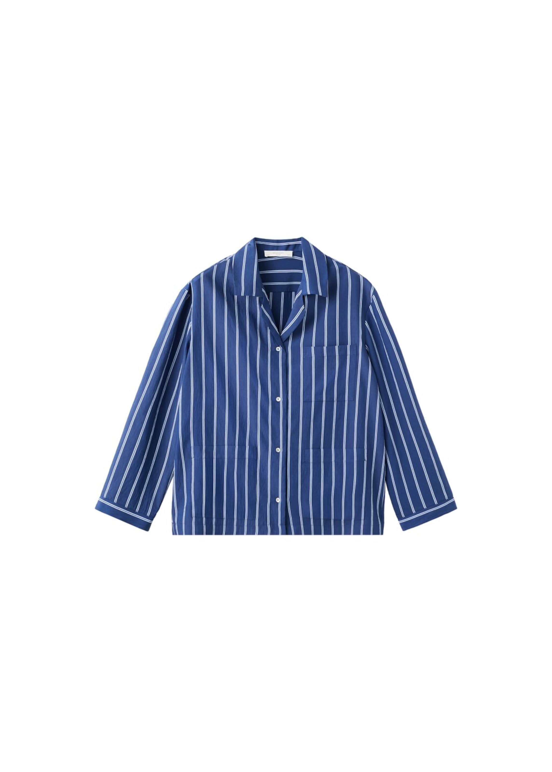 MANGO Schlafshirt 'Forzza' in Blau: Vorderseite