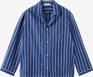 MANGO Schlafshirt 'Forzza' in Blau: Vorderseite