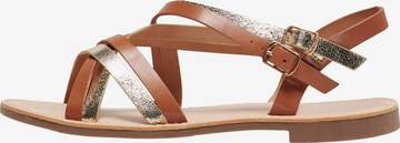 ONLY Sandalen met riem 'MANDALA-18' in Bruin: voorkant