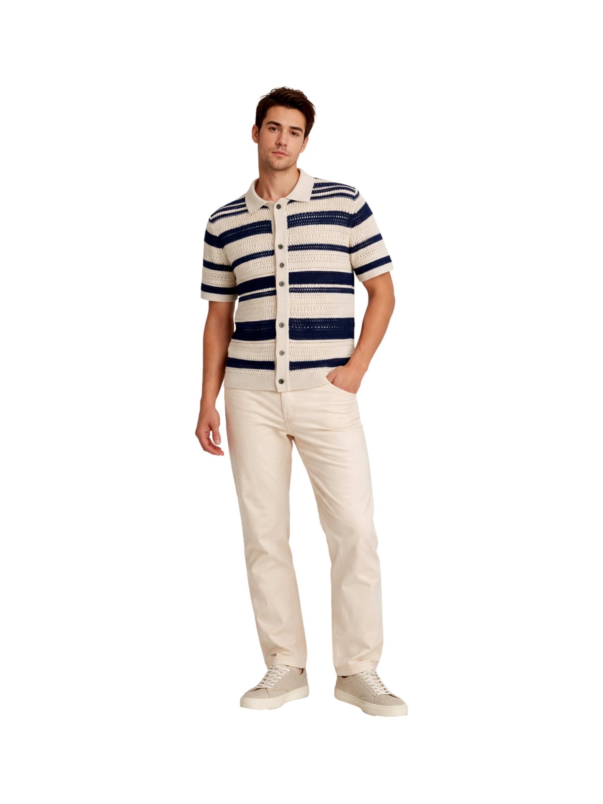 JACK & JONES Poloshirt 'Bluhamilton' in Beige