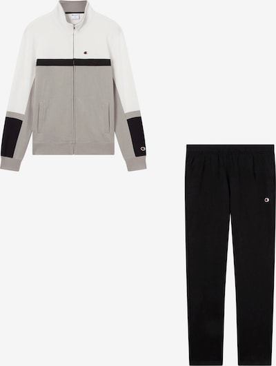 Champion Authentic Athletic Apparel Jogging komplet u siva / crna / bijela, Pregled proizvoda