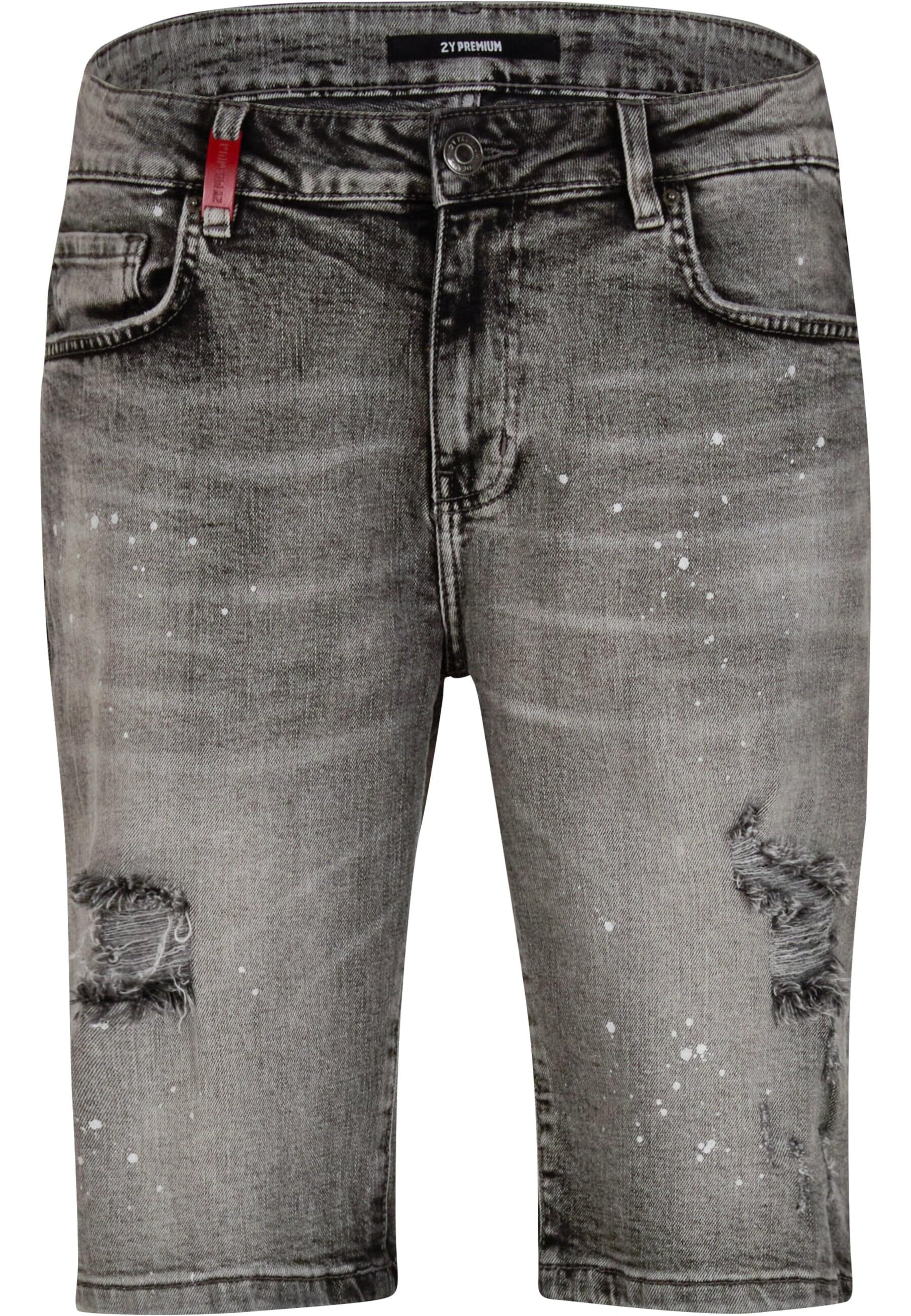 Slimfit Jeans 'Victor' di 2Y Premium in grigio: frontale