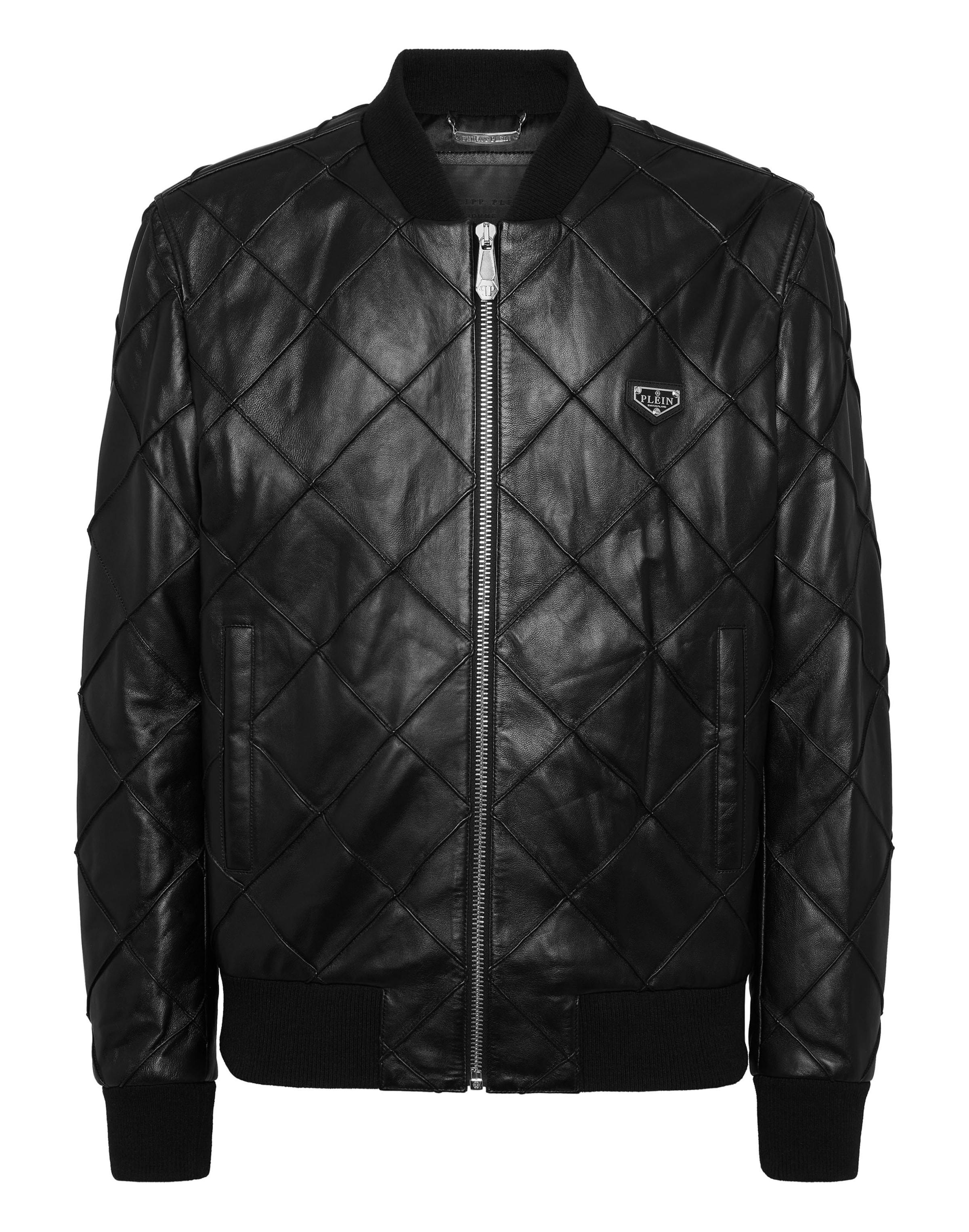Philipp Plein - Chaqueta de entretiempo en negro: frente