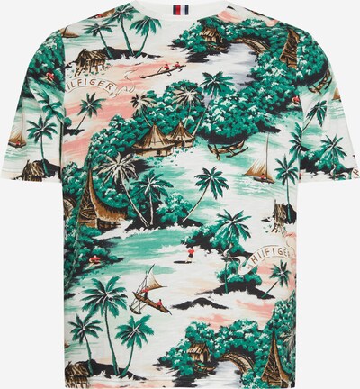 TOMMY HILFIGER T-Shirt in braun / grau / grün / altrosa / weiß, Produktansicht