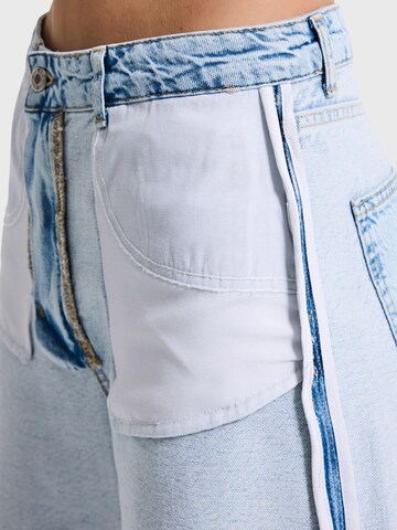 IT'S BASIC Baggy Jeans 'REVERSE BAGGY MID RISE JEANS' in Blue