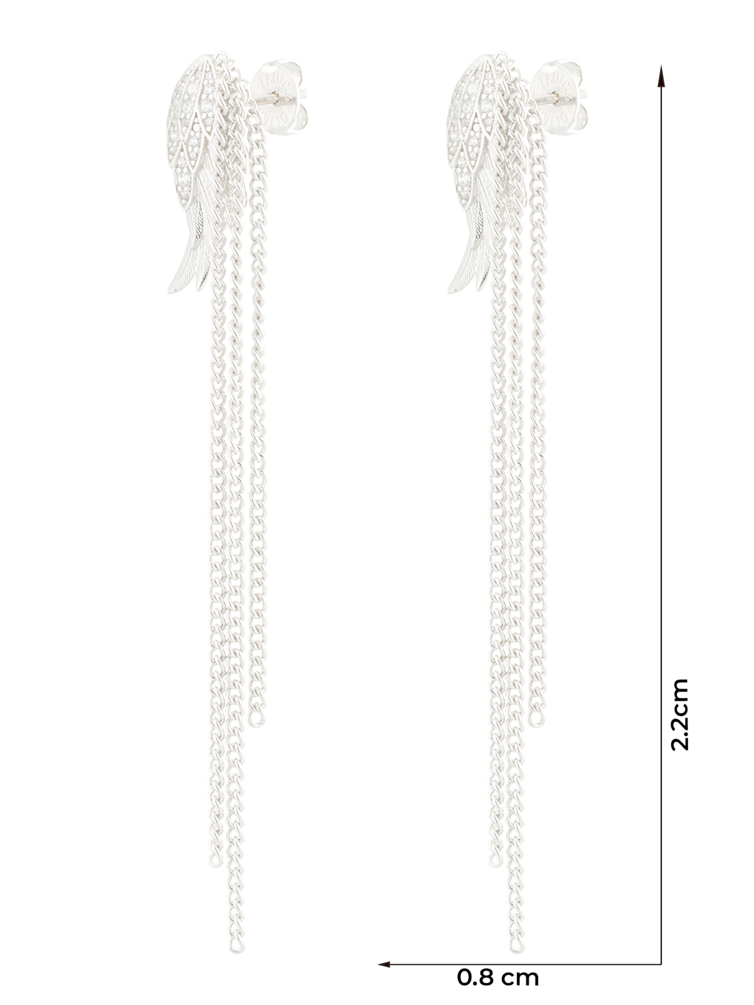 Zadig & Voltaire Náušnice - Strieborná