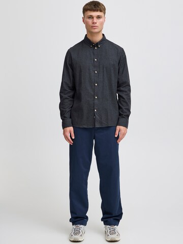 !Solid Regular fit Button Up Shirt 'Pete' in Black