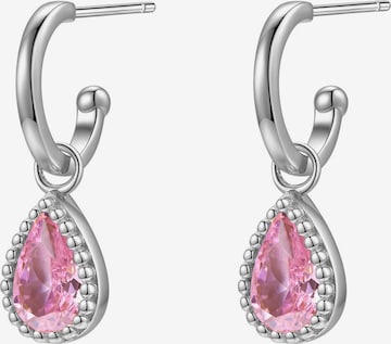 Hey Happiness - Pendientes 'October Birthstone' en plata: frente