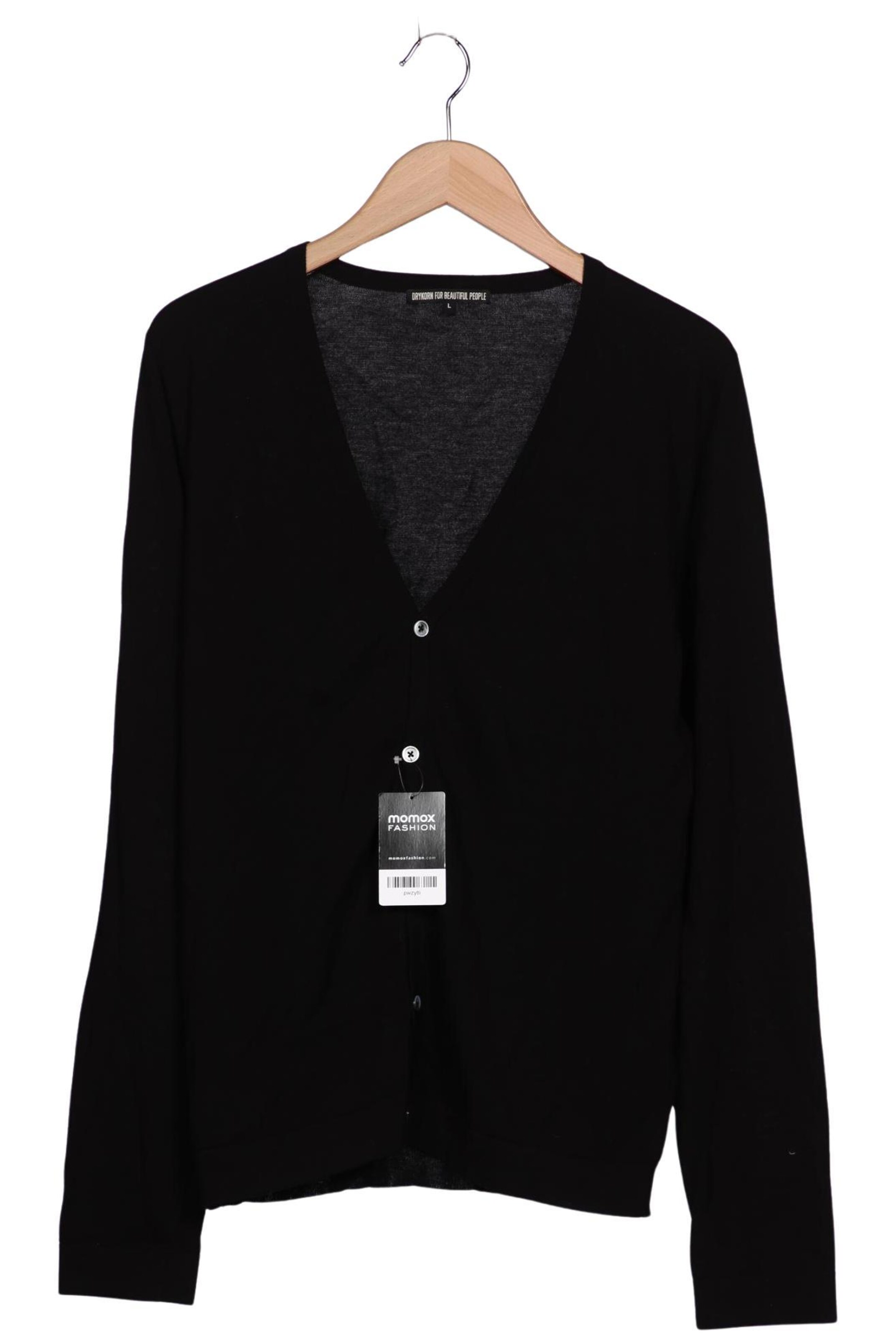 DRYKORN Strickjacke L in Schwarz: Vorderseite