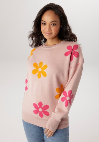 Aniston Pullover in Beige