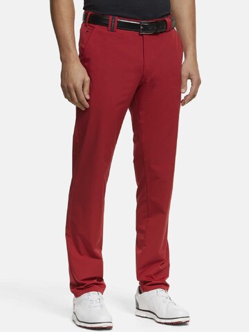 MEYER Slimfit Chino 'Augusta' in Rood: voorkant