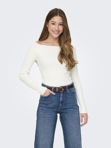 Pull-over 'ONLANJELICA' ONLY en blanc : devant